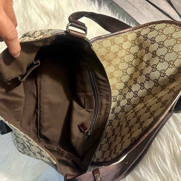 Gucci monogram medium size messenger bag unisex style - Picture 7 of 8